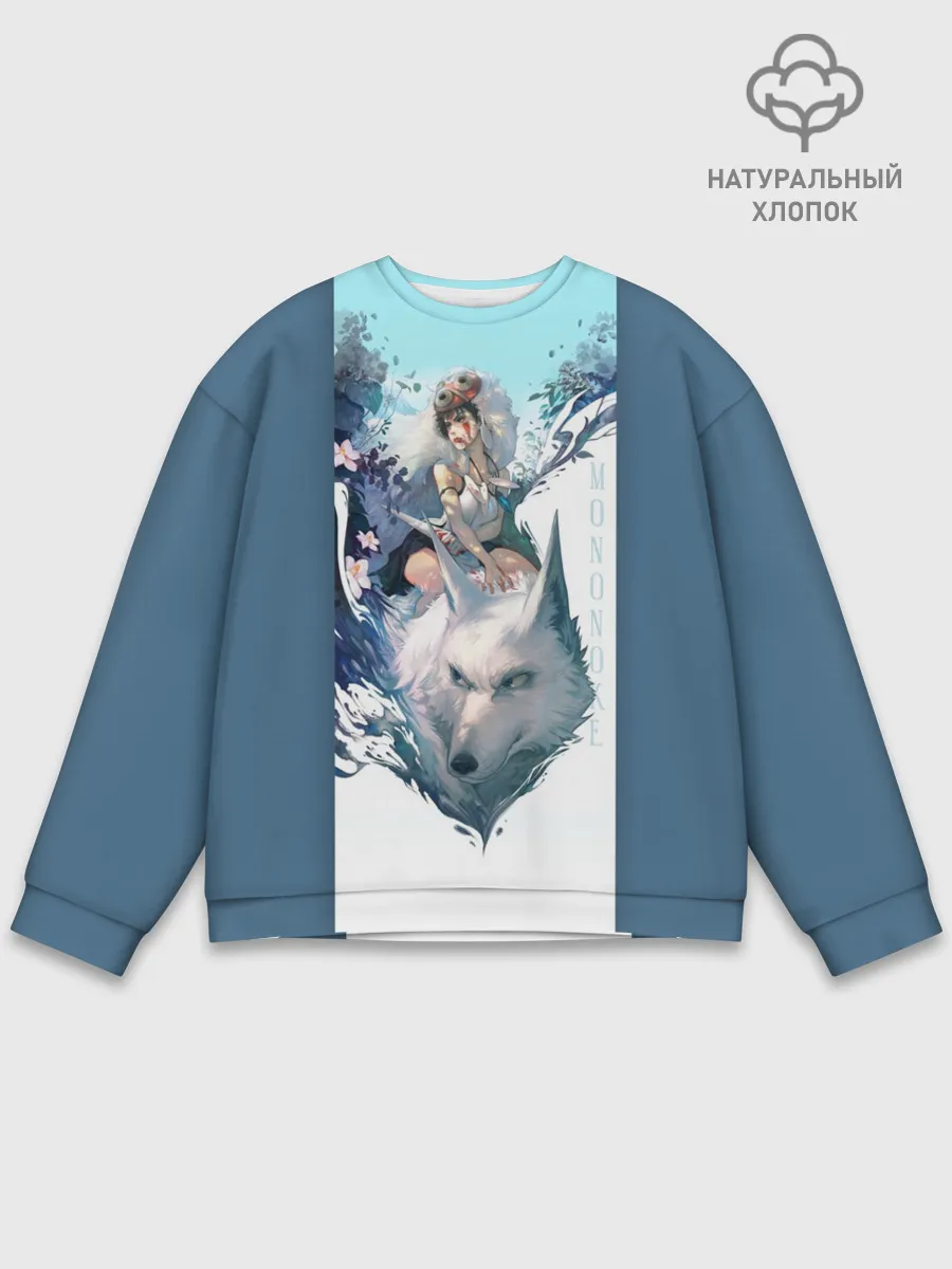 Мужской свитшот базовый / Mononoke голубое небо