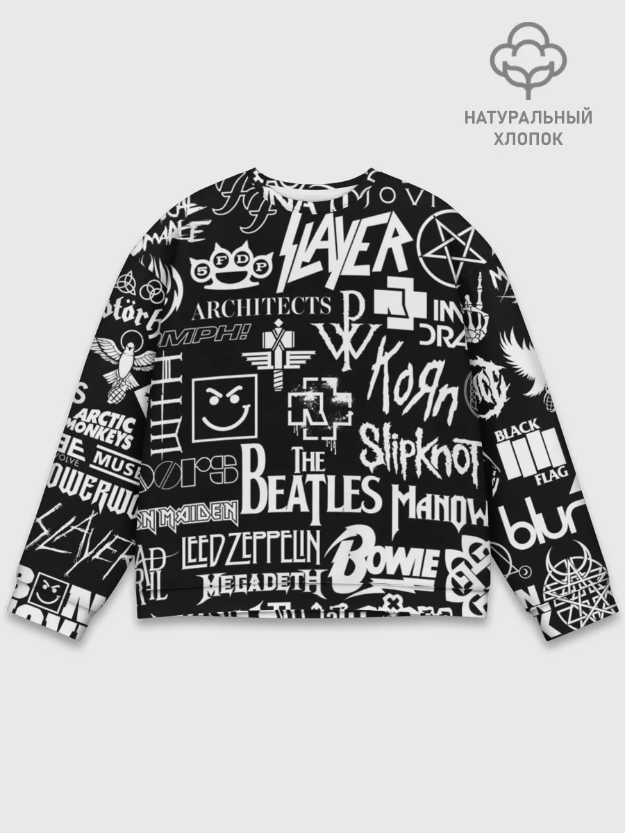 Мужской свитшот базовый / ЛОГОТИПЫ РОК ГРУПП