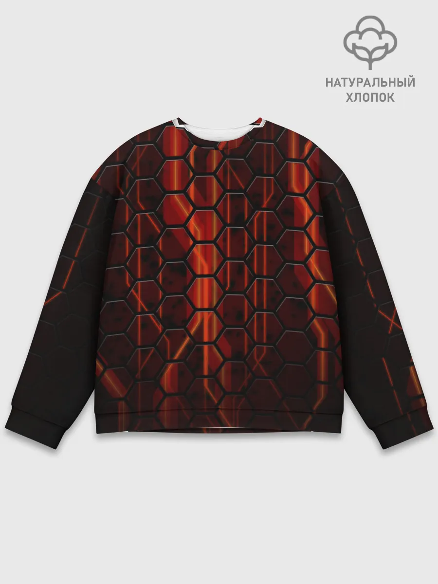 Мужской свитшот базовый / Огненные соты