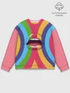 Мужской свитшот базовый / Радужные губы | Rainbow lips