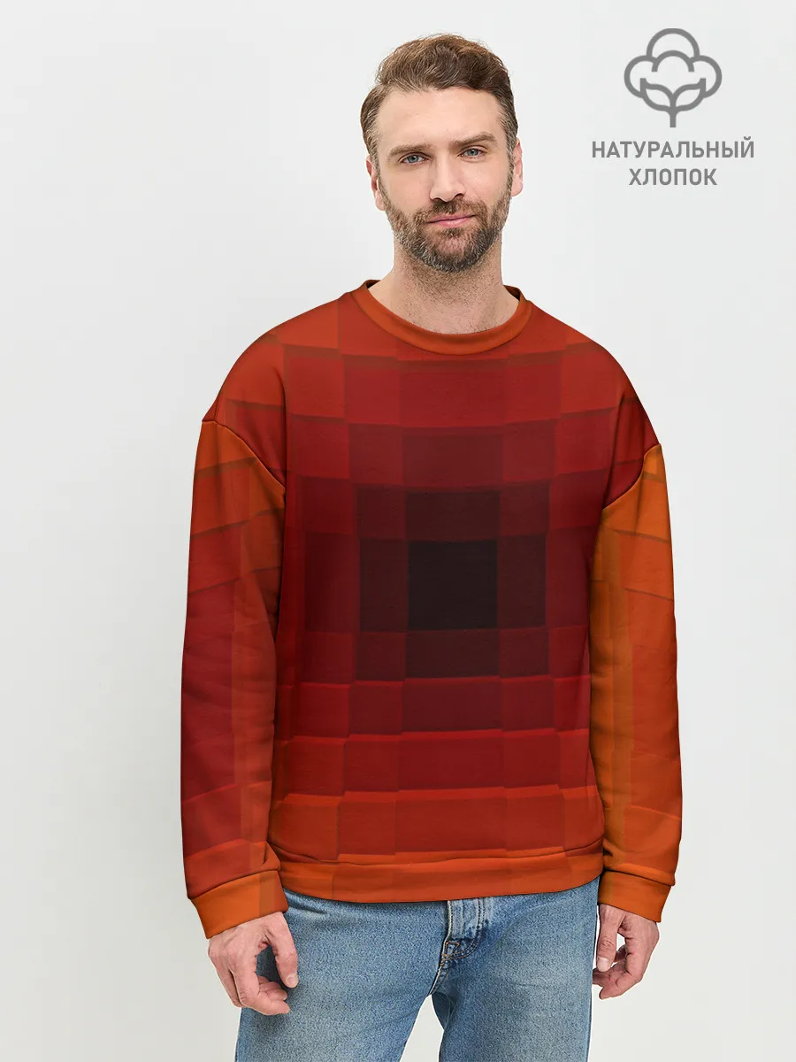 Мужской свитшот базовый / оптическая иллюзия