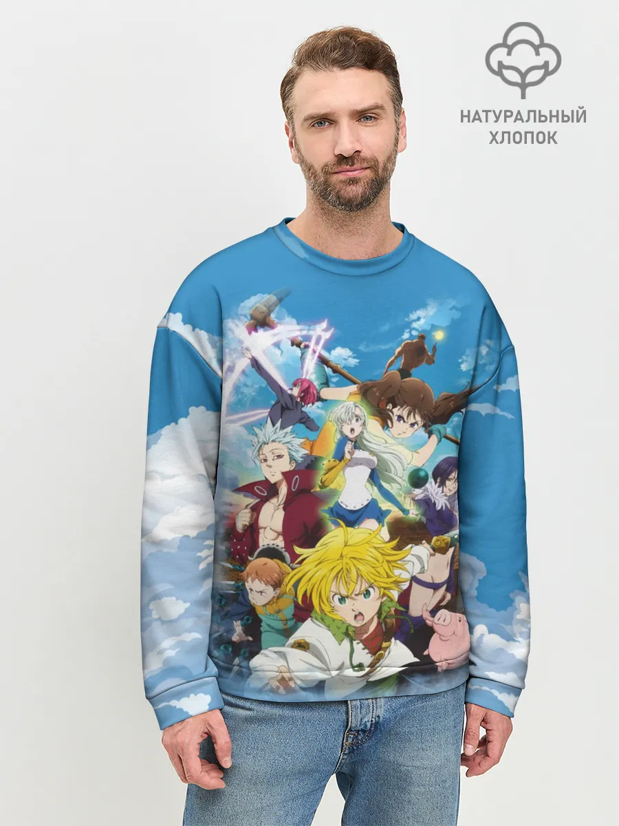 Мужской свитшот базовый / Аниме. Семь Смертных грехов