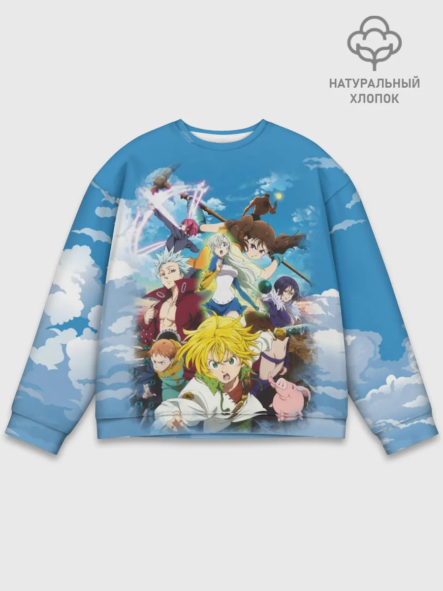 Мужской свитшот базовый / Аниме. Семь Смертных грехов