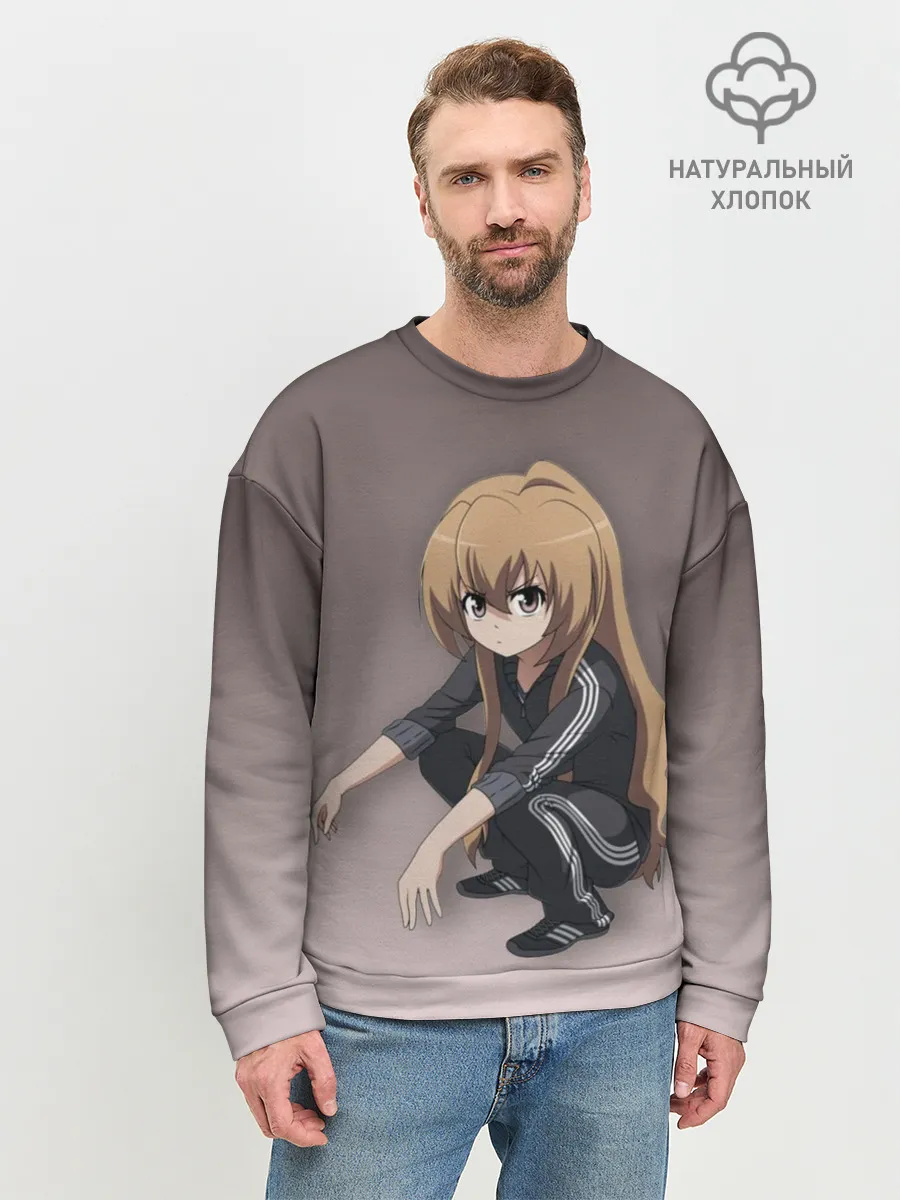 Мужской свитшот базовый / Аниме девочка на кортах в Адидасе