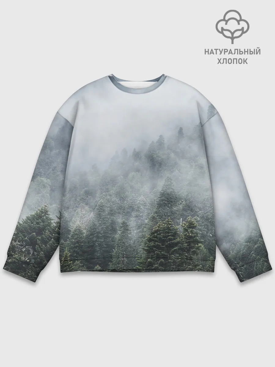 Мужской свитшот базовый / Туманный лес