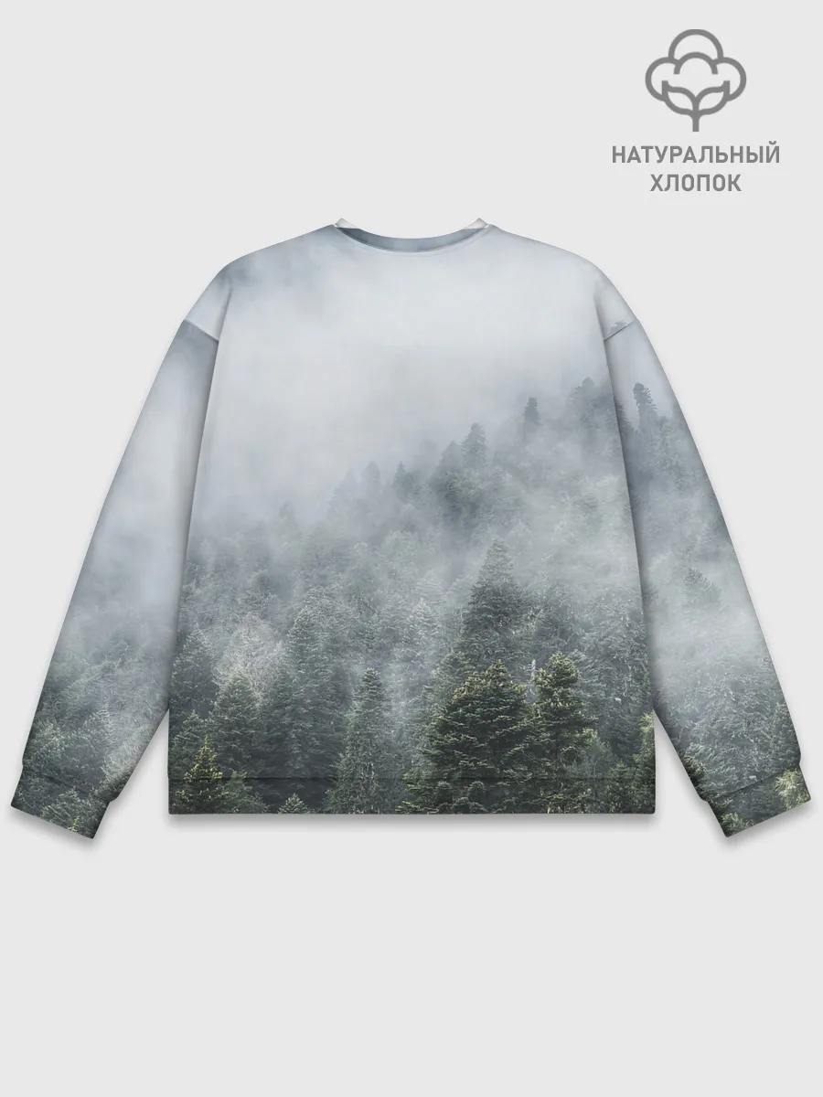 Мужской свитшот базовый / Туманный лес
