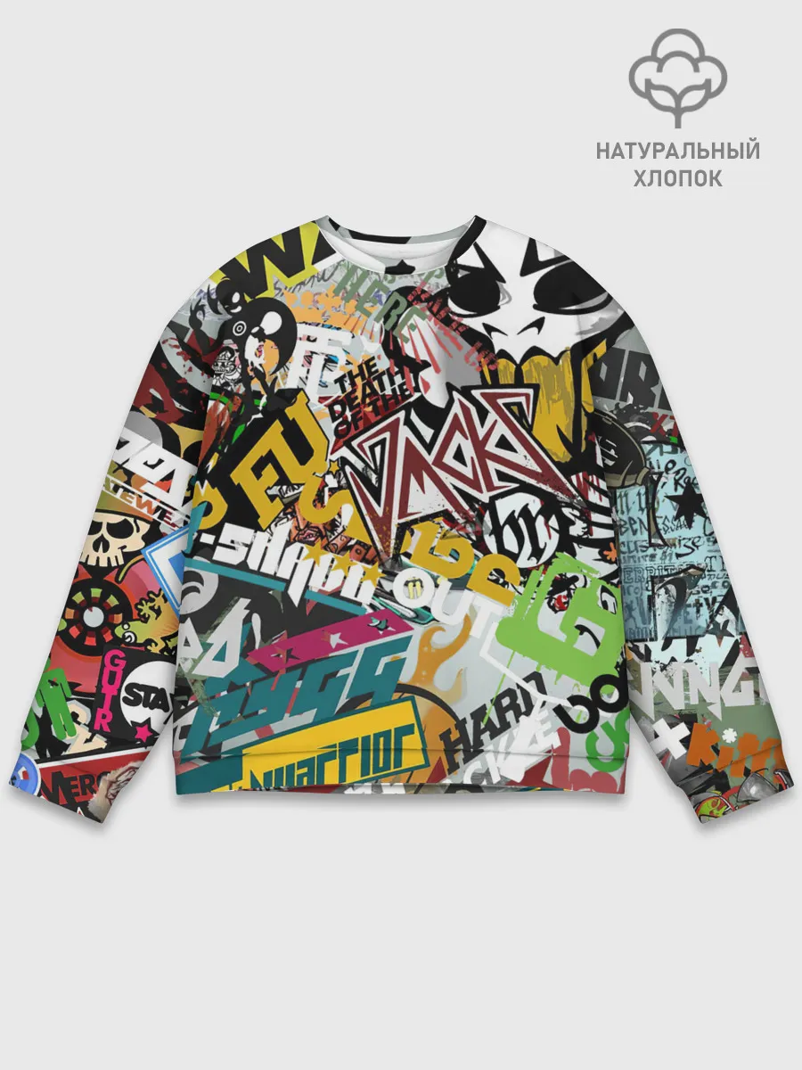 Мужской свитшот базовый / Стикеры