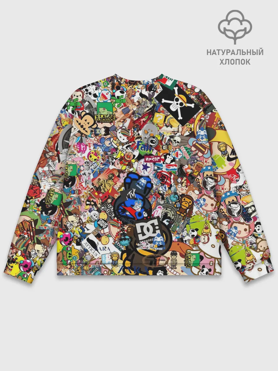 Мужской свитшот базовый / Стикеры