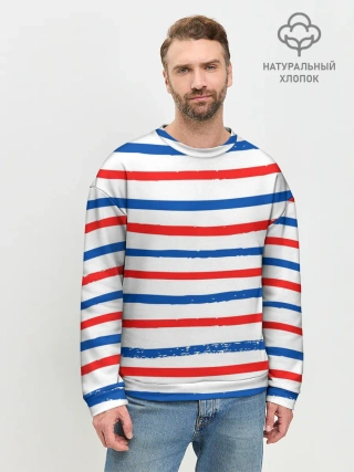 Мужской свитшот базовый / Морская полоска