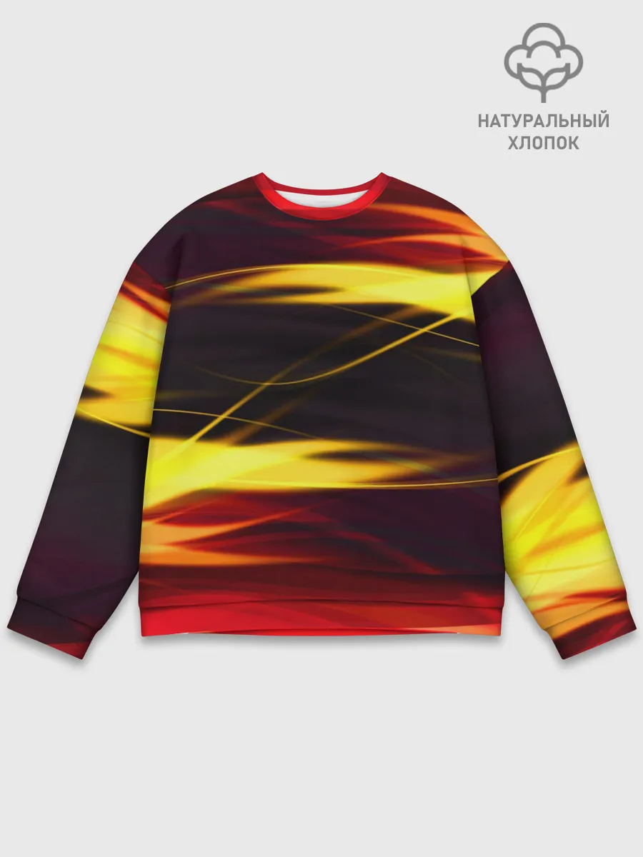 Мужской свитшот базовый / Языки Пламени