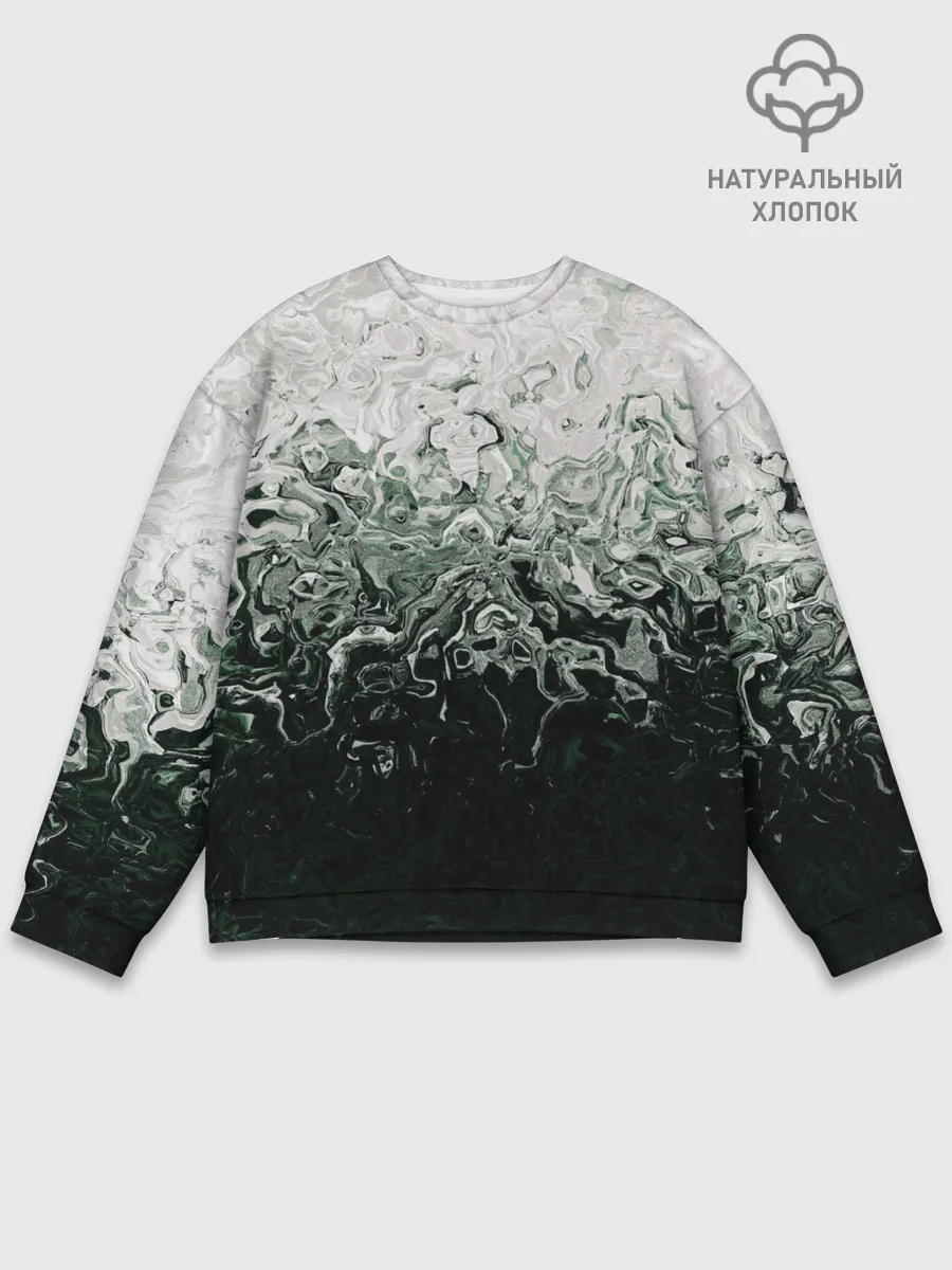 Мужской свитшот базовый / Разводы жидкость абстракция