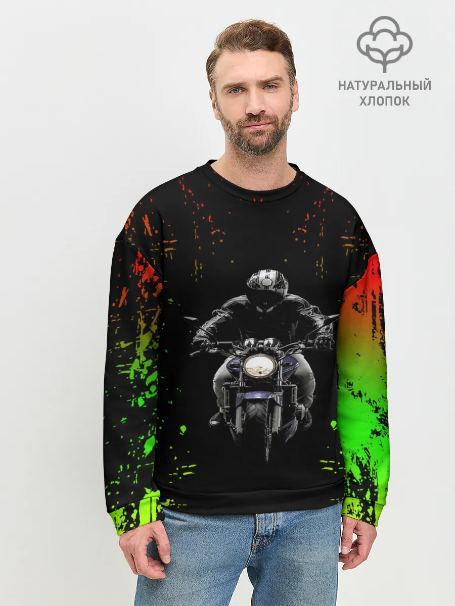 Мужской свитшот базовый / МОТОЦИКЛЫ