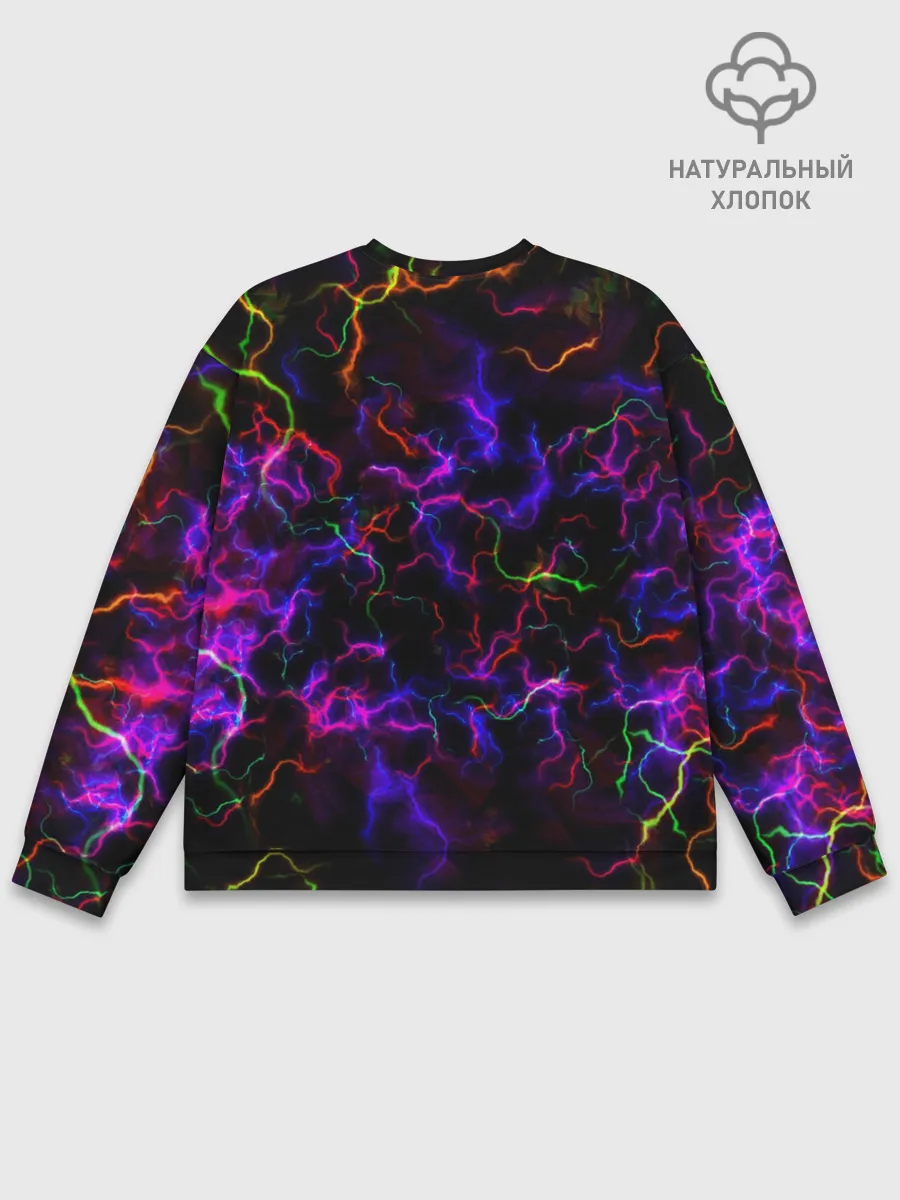 Мужской свитшот базовый / Ночное Грозовое Небо