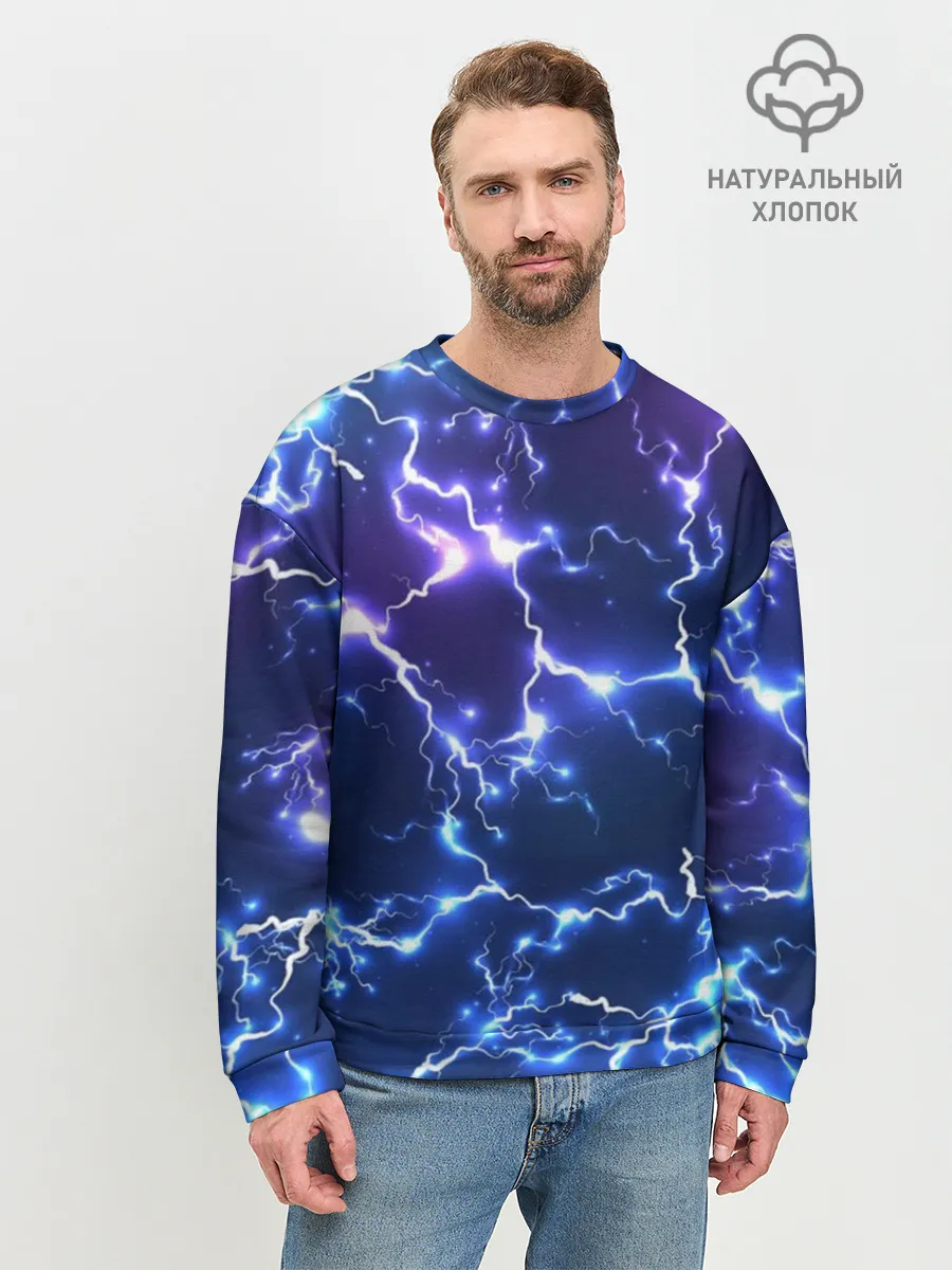 Мужской свитшот базовый / Молнии | Flash