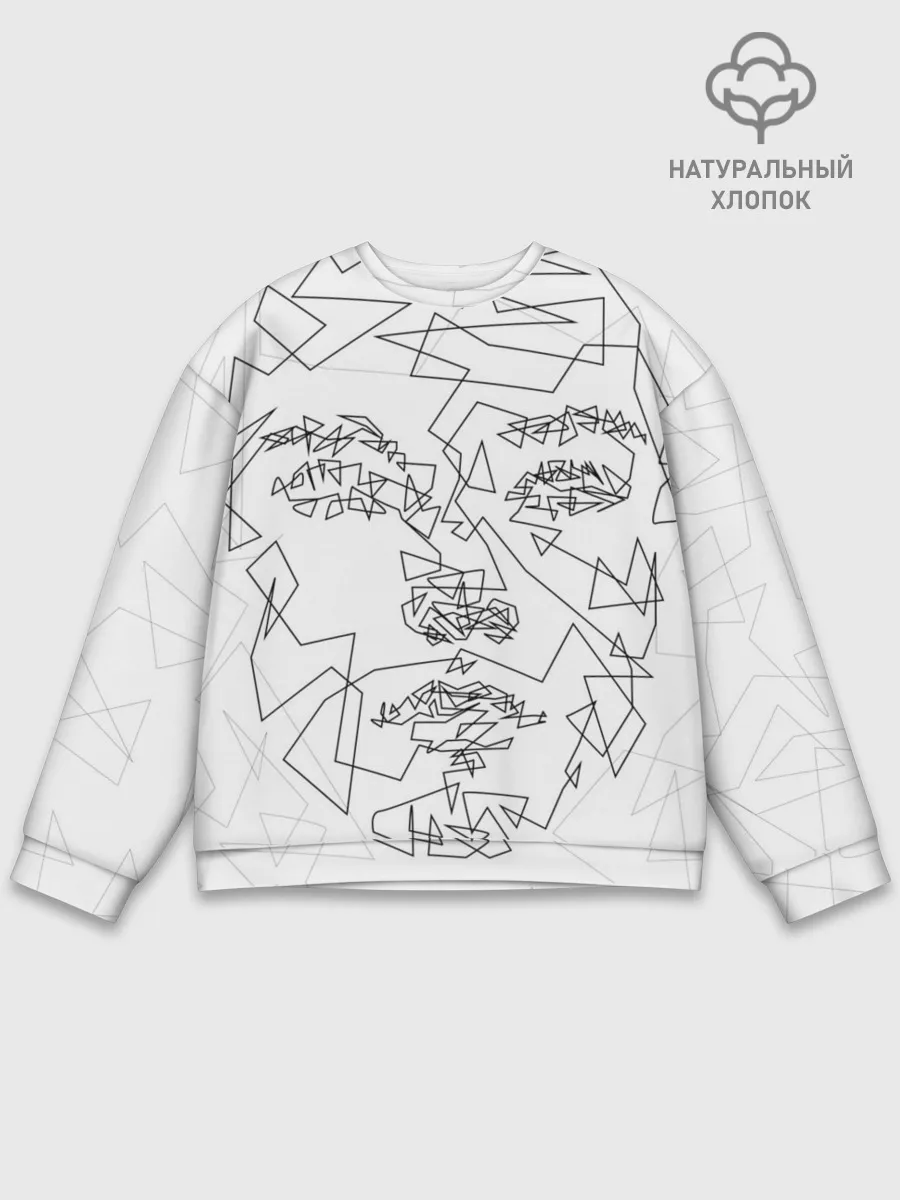 Мужской свитшот базовый / Геометрическое лицо