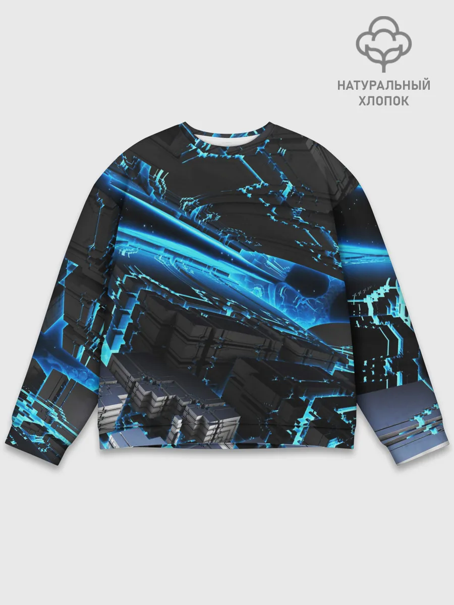 Мужской свитшот базовый / DIGITAL ABSTRACT
