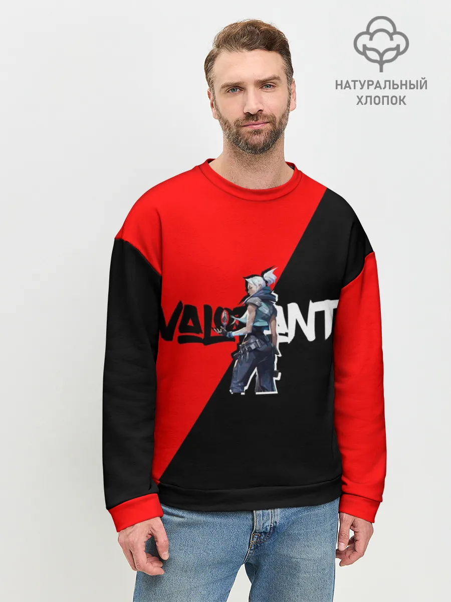 Мужской свитшот базовый / Valorant Jett