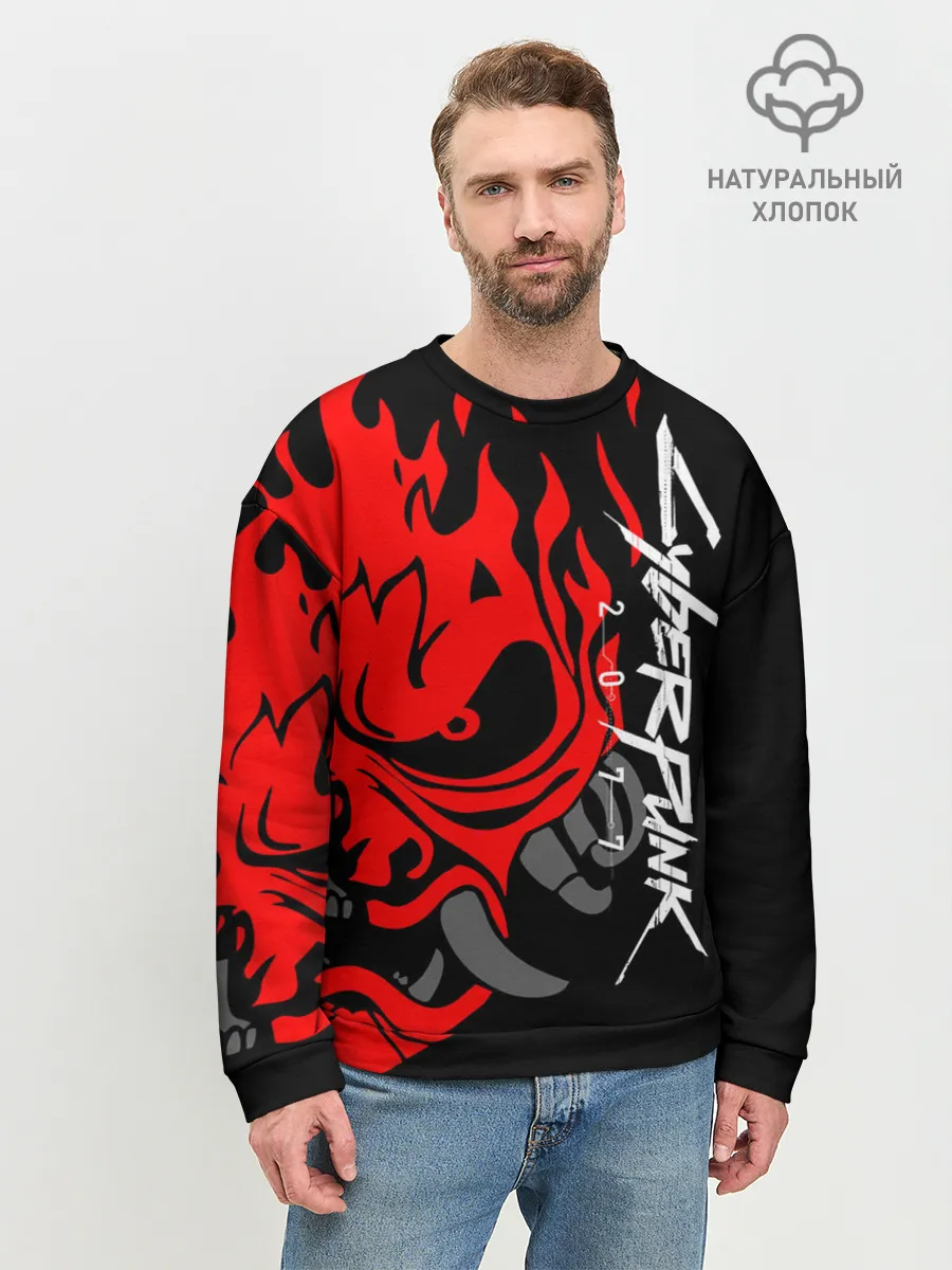 Мужской свитшот базовый / CYBERPUNK 2077 SAMURAI | САМУРАЙ