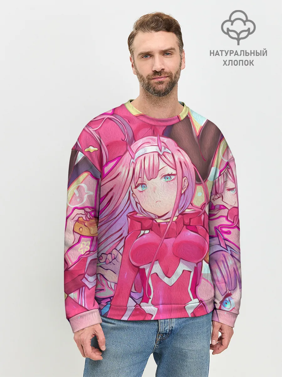 Мужской свитшот базовый / ноль два разная