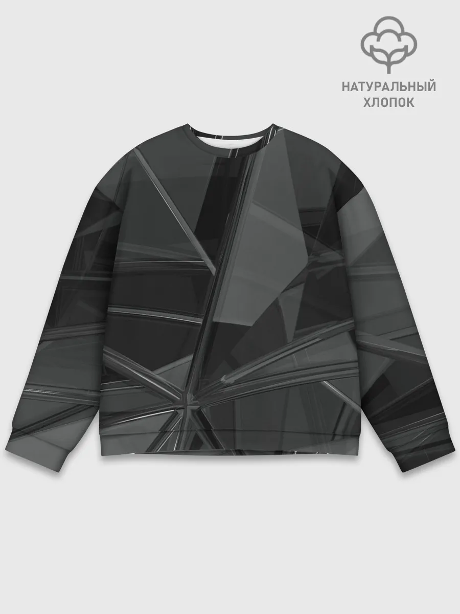 Мужской свитшот базовый / Stone | Black