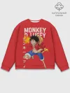 Мужской свитшот базовый / Monkey D. Luffy на красном