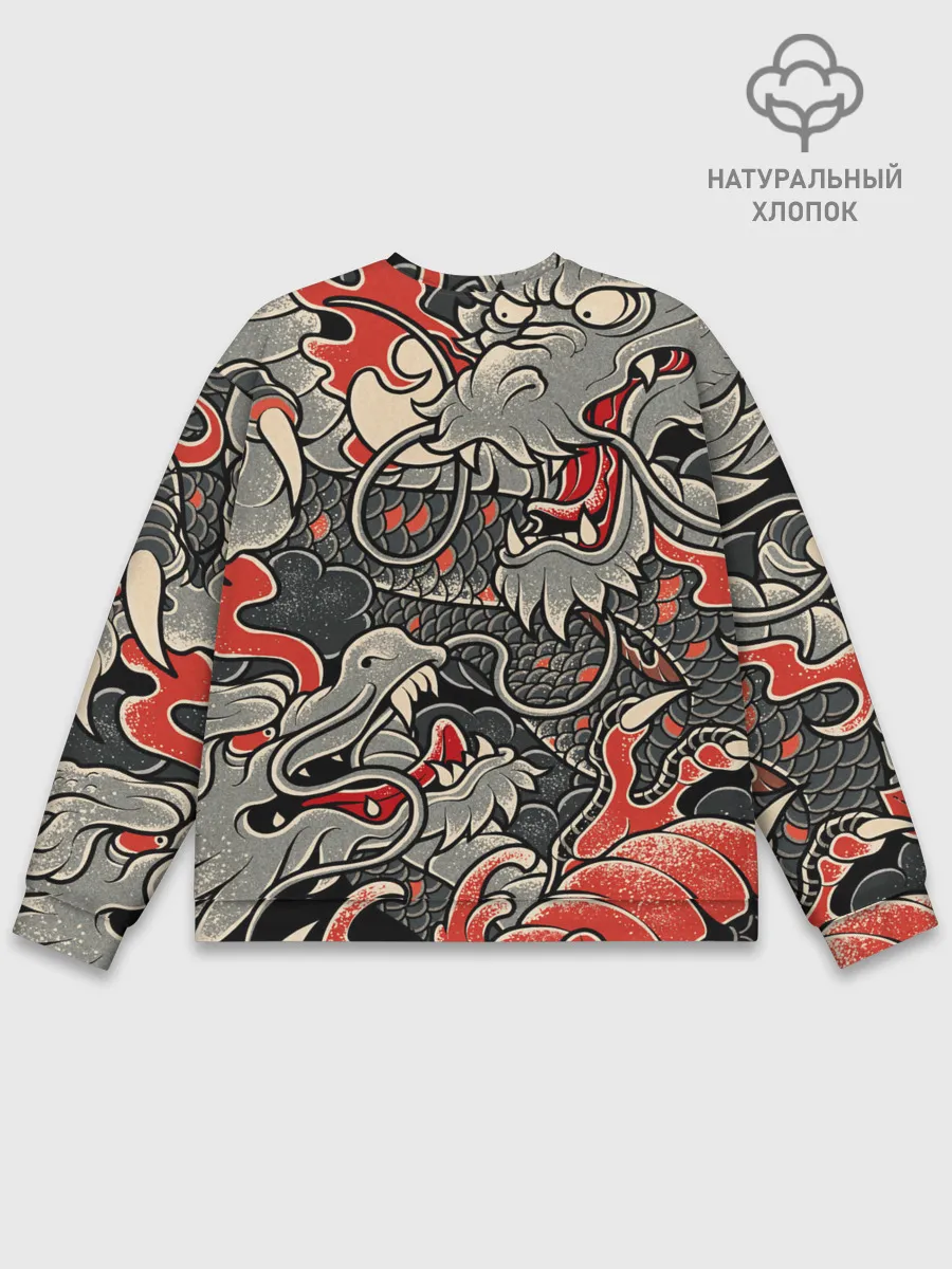 Мужской свитшот базовый / Dsquared tatoo DRAGON