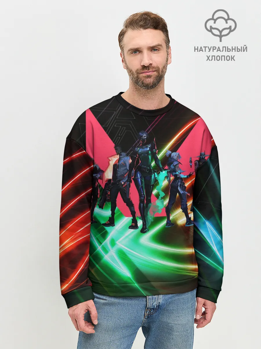 Мужской свитшот базовый / Valorant | Neon