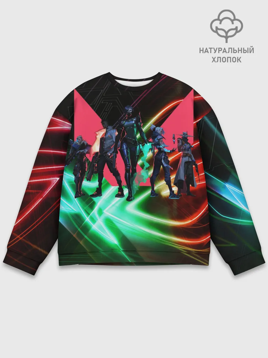Мужской свитшот базовый / Valorant | Neon