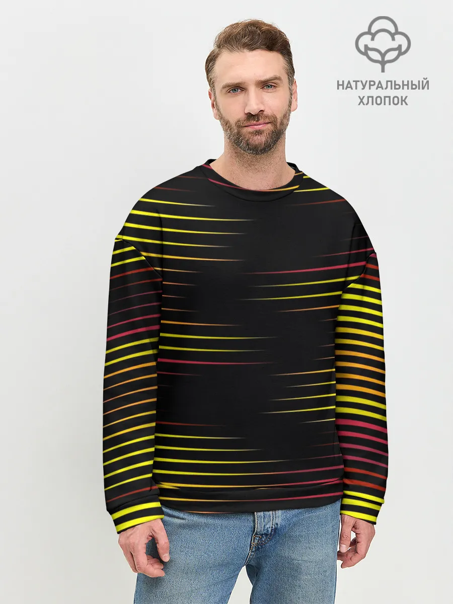 Мужской свитшот базовый / HORIZONTAL GEOMETRY