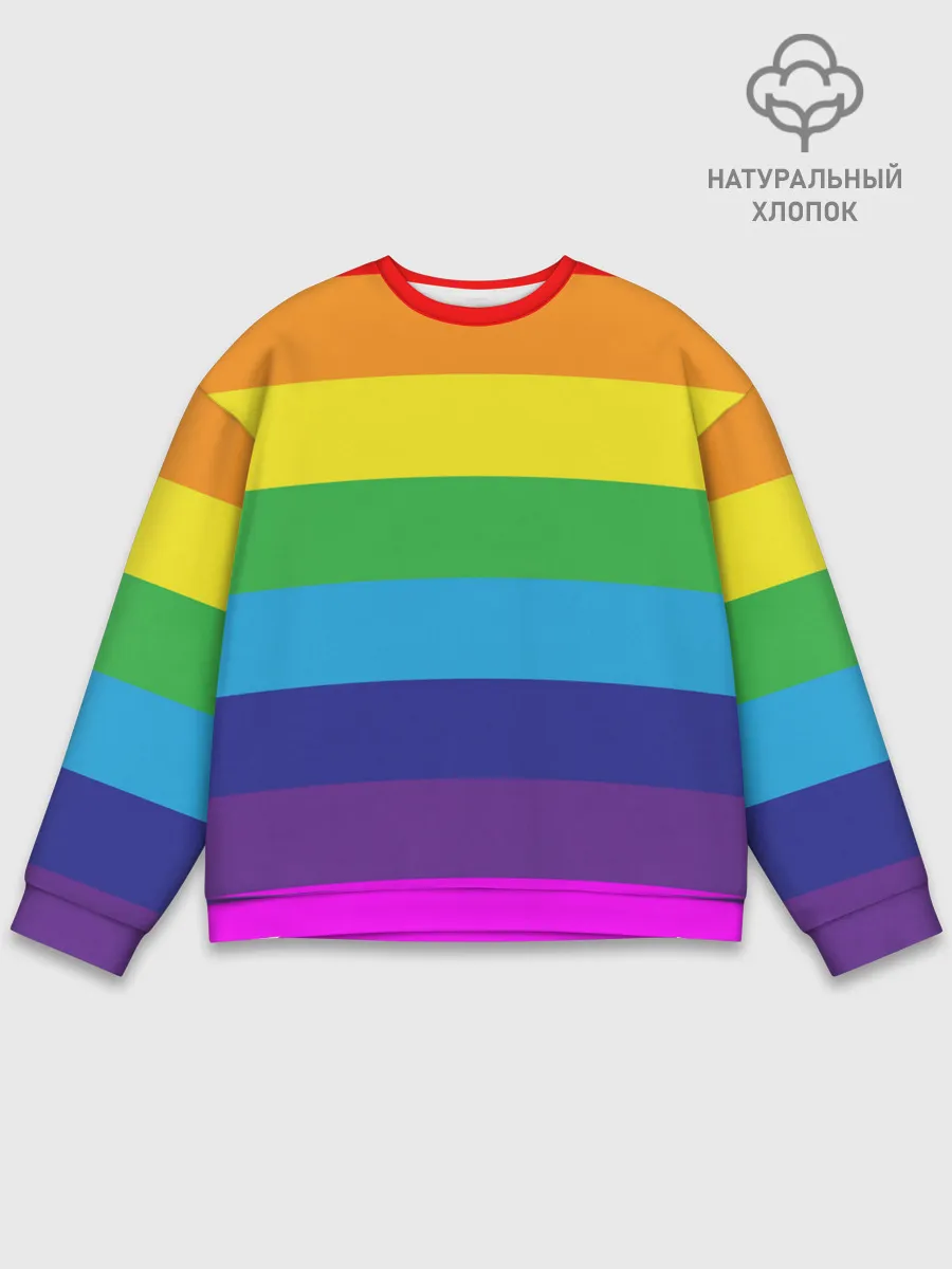 Мужской свитшот базовый / ЦВЕТНЫЕ ЛИНИИ