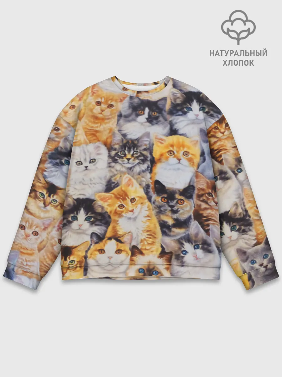 Мужской свитшот базовый / КОТЯТКИ
