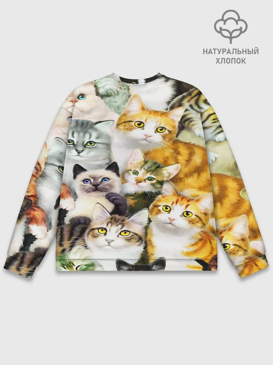 Мужской свитшот базовый / КОТЫ