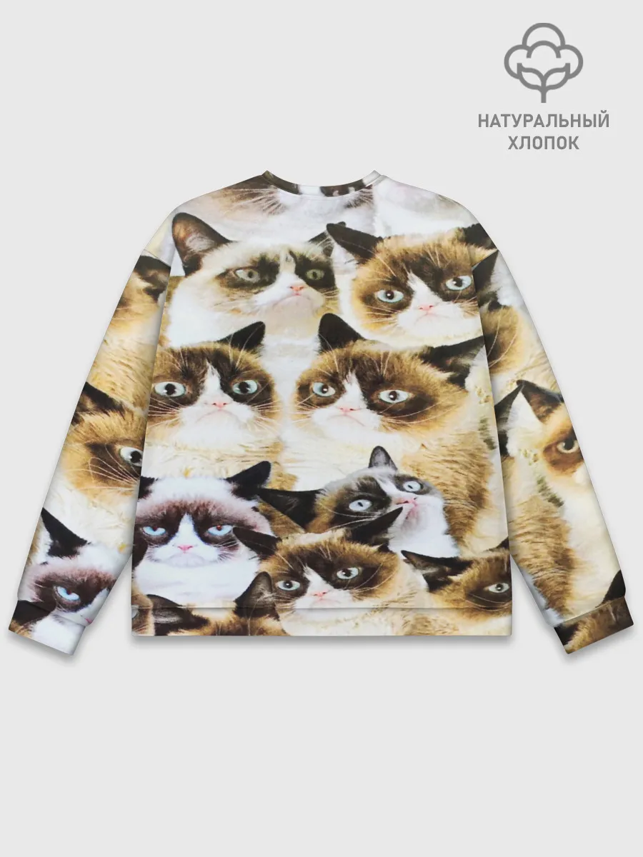 Мужской свитшот базовый / КОТ МЕМ