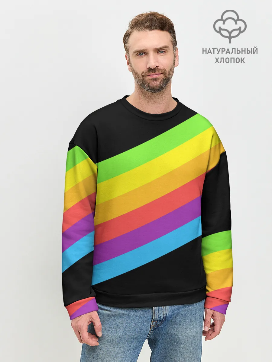 Мужской свитшот базовый / НЕОНОВЫЕ ЛИНИИ