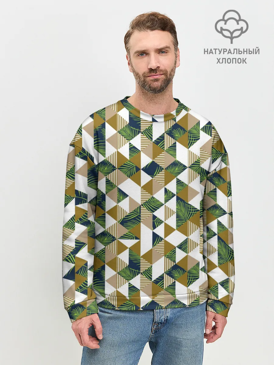 Мужской свитшот базовый / Хипстерские треугольники
