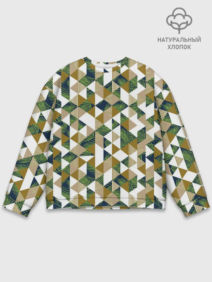 Мужской свитшот базовый / Хипстерские треугольники