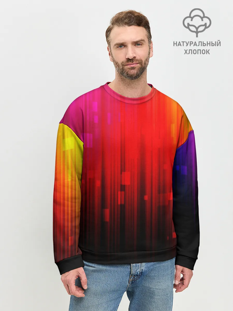 Мужской свитшот базовый / АБСТРАКТНЫЕ КРАСКИ