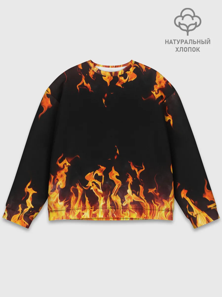 Мужской свитшот базовый / FIRE | ОГОНЬ