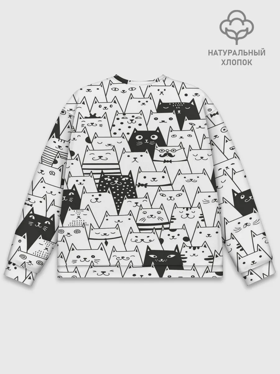 Мужской свитшот базовый / КОТЫ BLACK