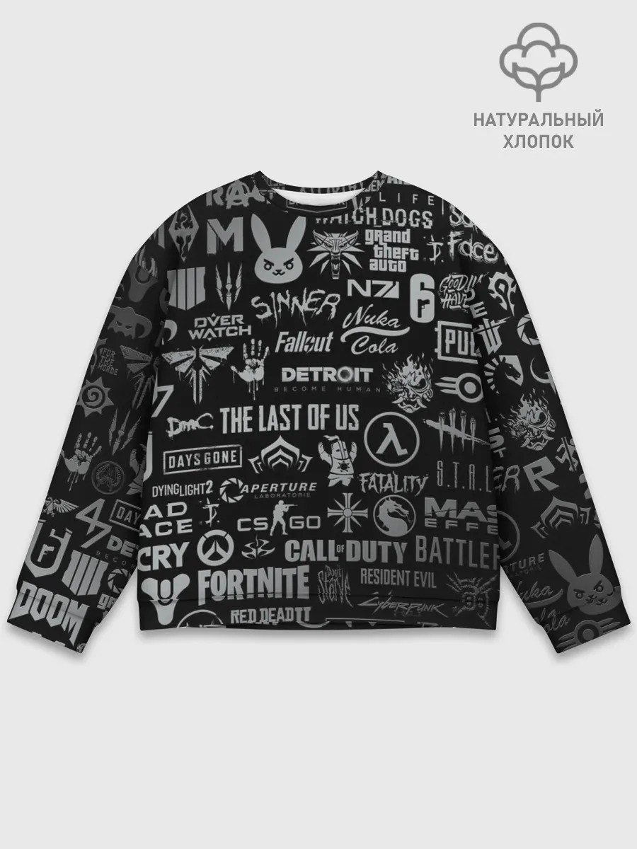 Мужской свитшот базовый / ЛОГОТИПЫ ИГР / LOGO GAMES