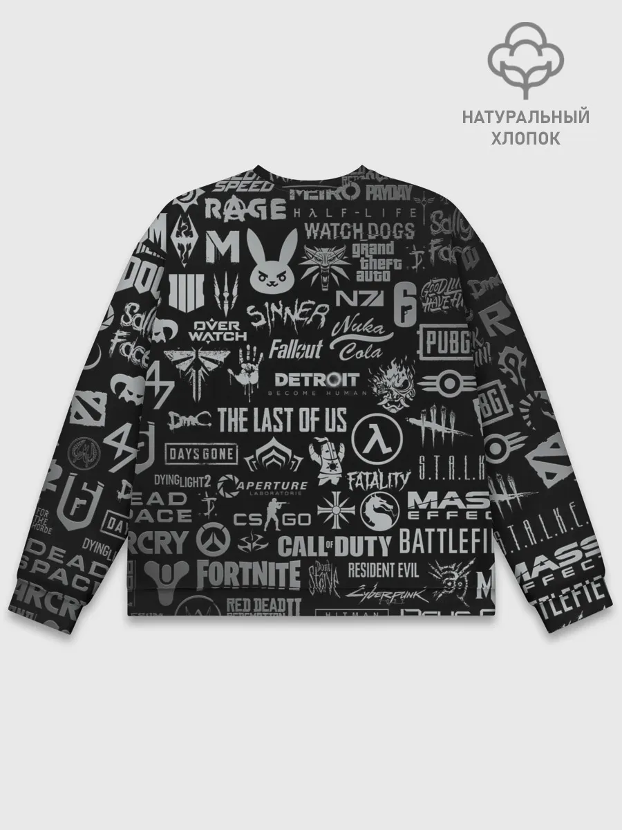 Мужской свитшот базовый / ЛОГОТИПЫ ИГР / LOGO GAMES