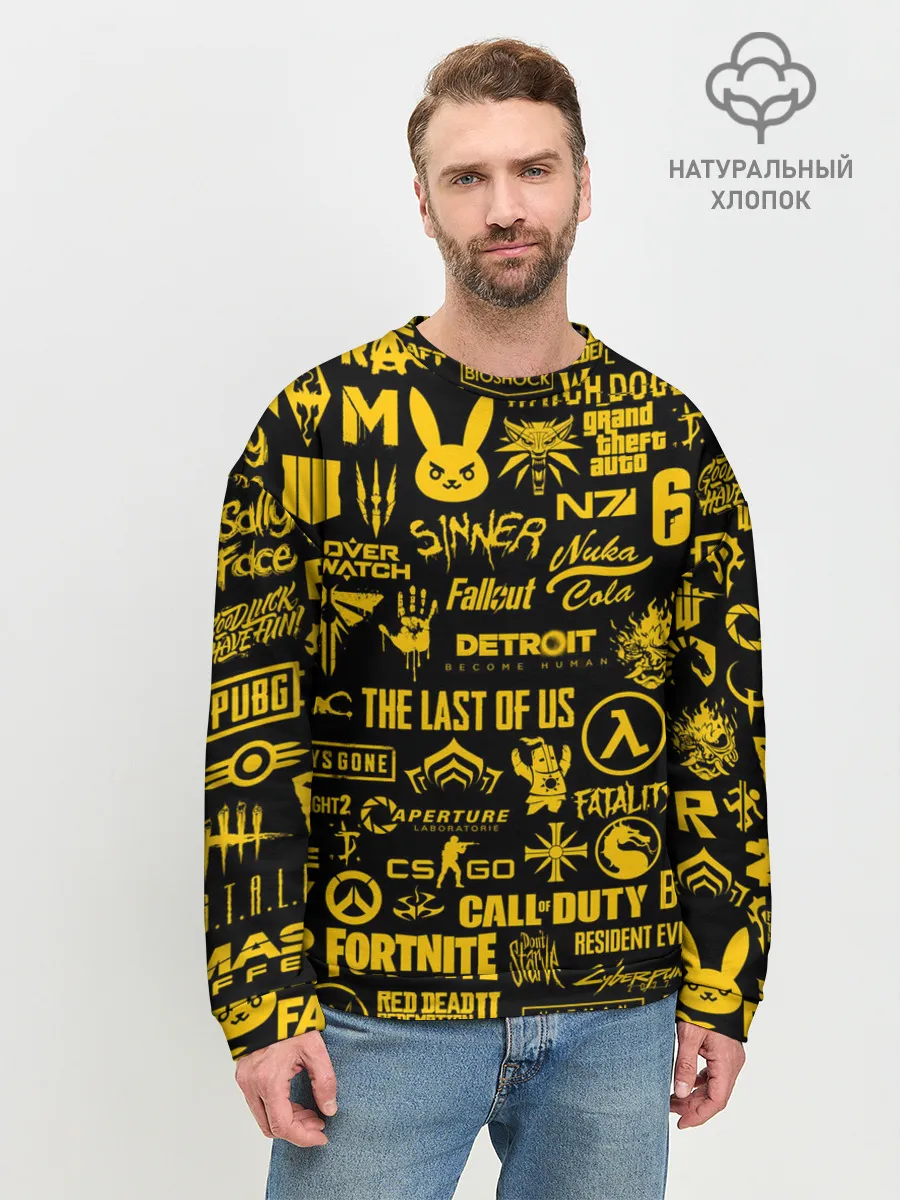 Мужской свитшот базовый / ЛОГОТИПЫ ИГР