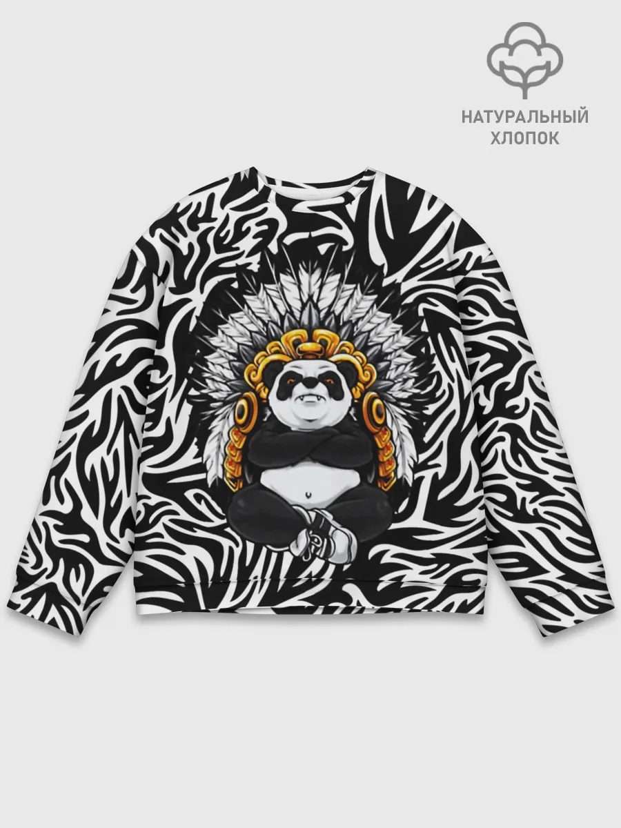 Мужской свитшот базовый / Мудрая Панда