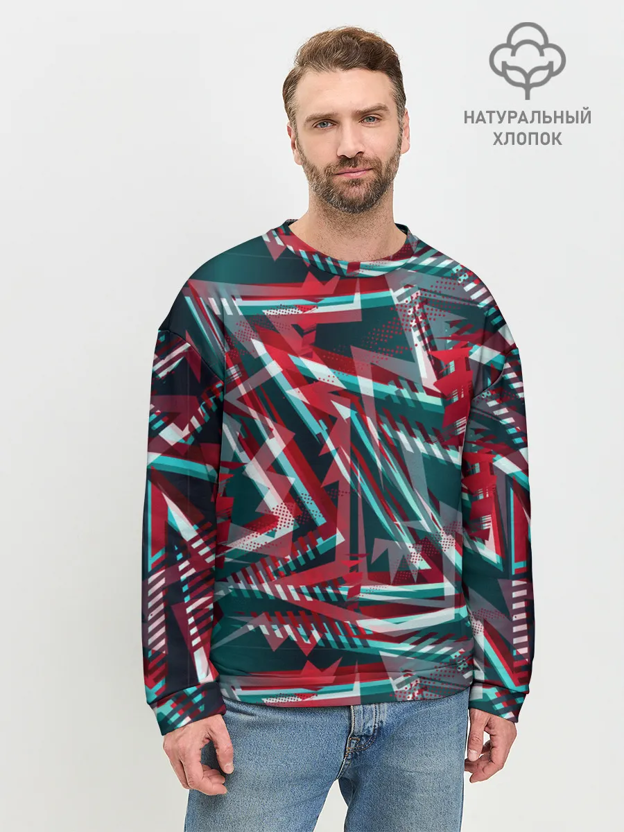 Мужской свитшот базовый / Glitch микс