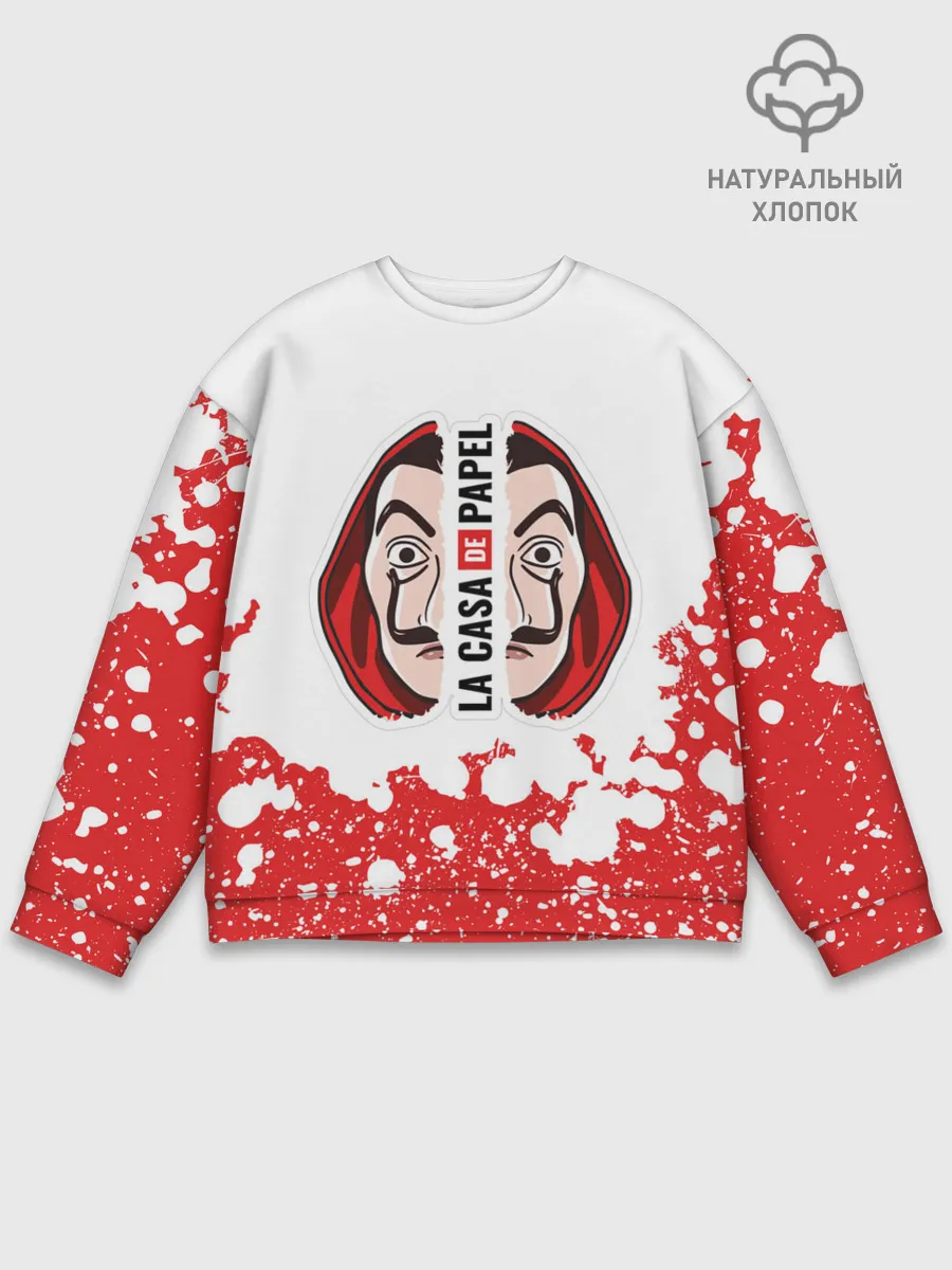 Мужской свитшот базовый / Бумажный дом | La Casa de Papel