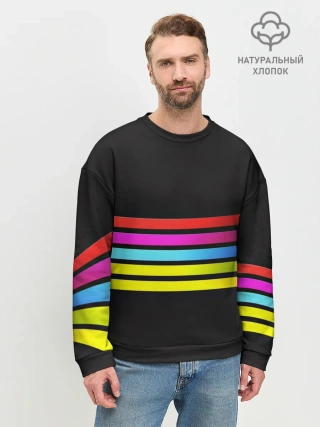 Мужской свитшот базовый / NEON GEOMETRY