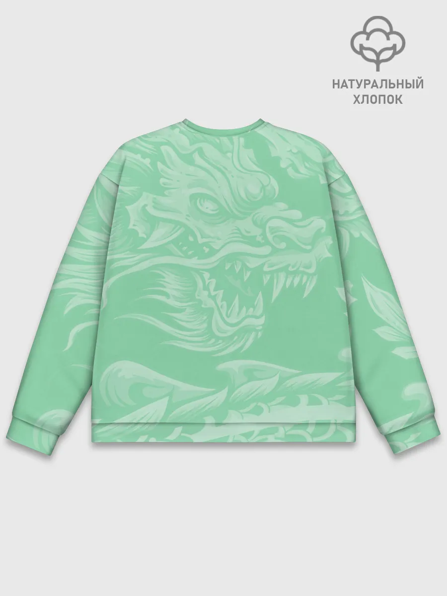Мужской свитшот базовый / Изумрудный дракон