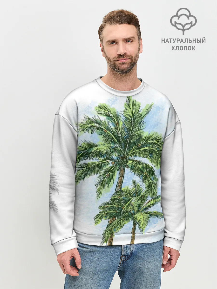 Мужской свитшот базовый / Пальмы над головой