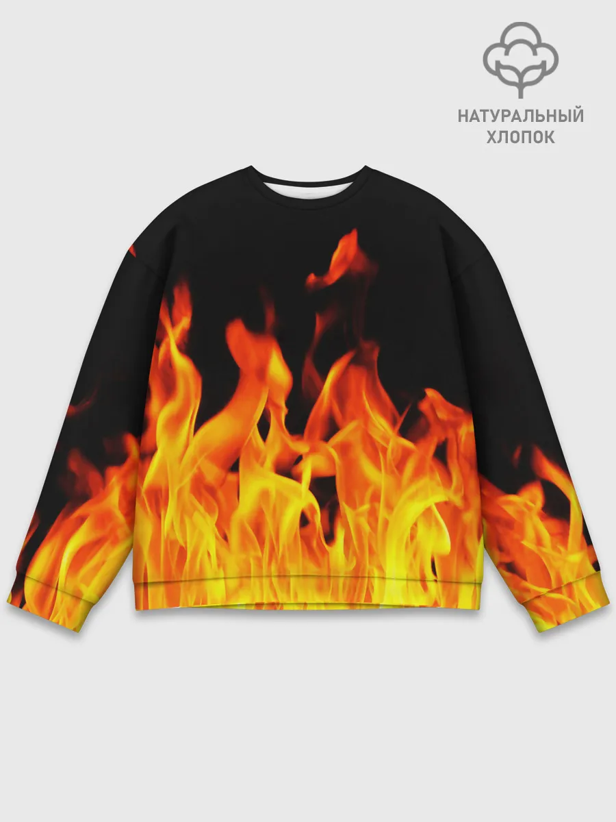 Мужской свитшот базовый / ОГНЕННЫЙ