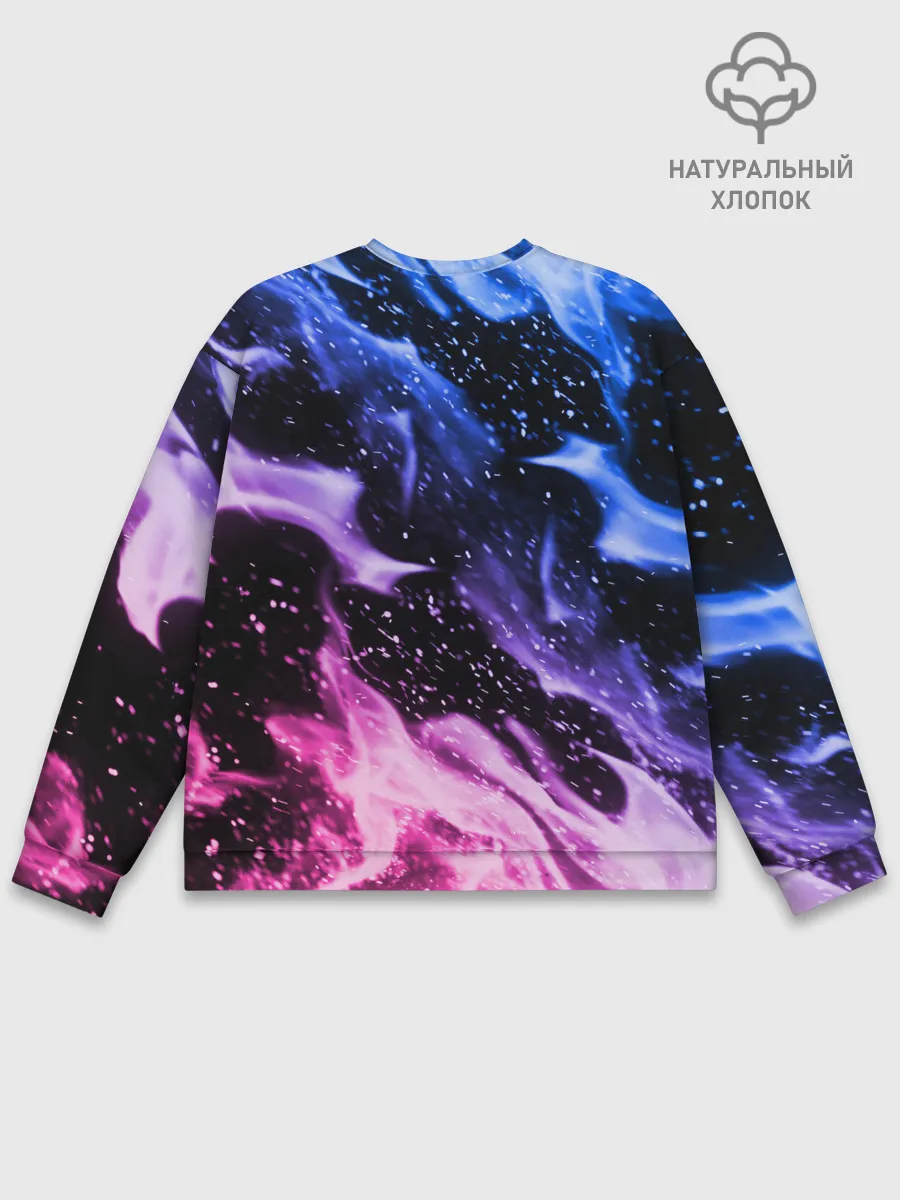 Мужской свитшот базовый / НЕОНОВЫЙ ОГОНЬ | NEON FLAME